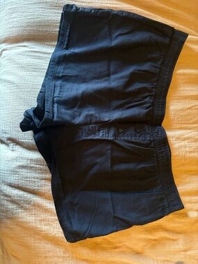 PINK Casual Black Elastic Waist Shorts